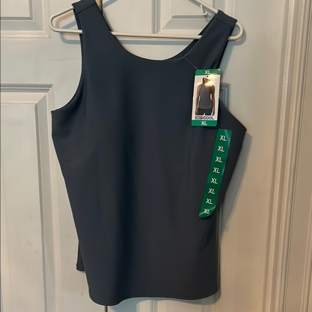 32 Degrees Heather Blue Fitted Sleeveless Tank Top
